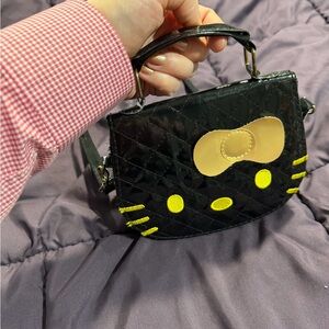 Hello Kitty Black and Yellow Quilted Mini Bag